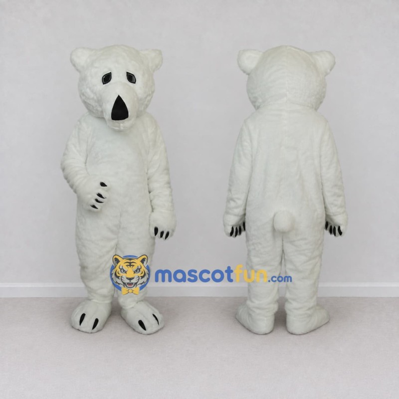 Custom White Polar Bear Mascot Costume Adult Full Body Suit for Winter Events Custom White Polar Bear Mascot Costume Adult Full Body Suit for Winter Events