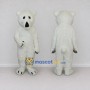 Custom White Polar Bear Mascot Costume Adult Full Body Suit for Winter Events