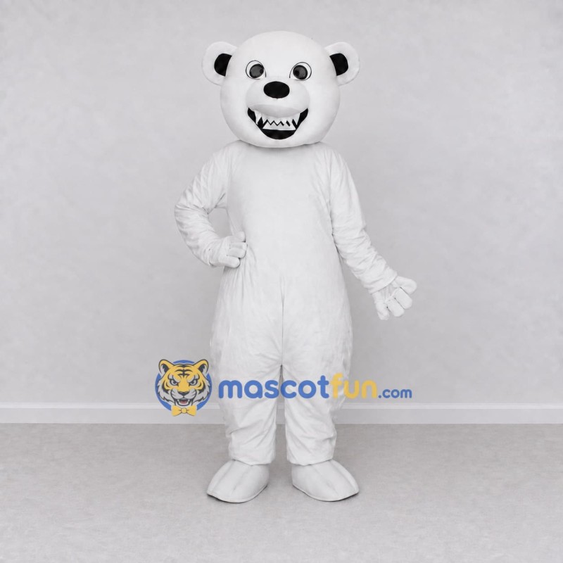 Custom White Roaring Polar Bear Mascot Costume Adult Full Body Suit for Sports Events Custom White Roaring Polar Bear Mascot Costume Adult Full Body Suit for Sports Events