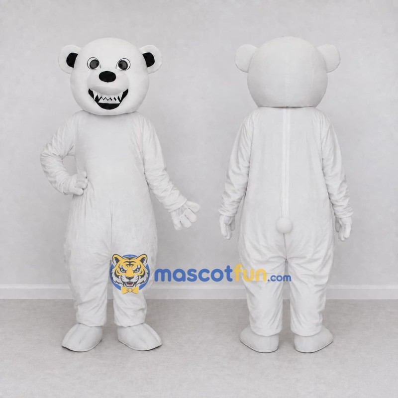 Custom White Roaring Polar Bear Mascot Costume Adult Full Body Suit for Sports Events Custom White Roaring Polar Bear Mascot Costume Adult Full Body Suit for Sports Events