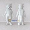 Custom White Arctic Fox Mascot Costume Adult Full Body Suit for Winter Events