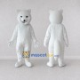 Custom White Arctic Fox Mascot Costume Adult Full Body Suit for Winter Events
