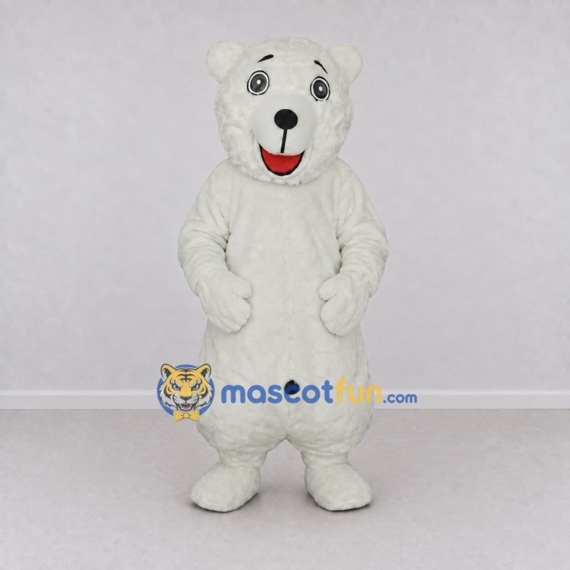 Custom White Polar Bear Mascot Costume Adult Full Body Suit for Winter Events Custom White Polar Bear Mascot Costume Adult Full Body Suit for Winter Events