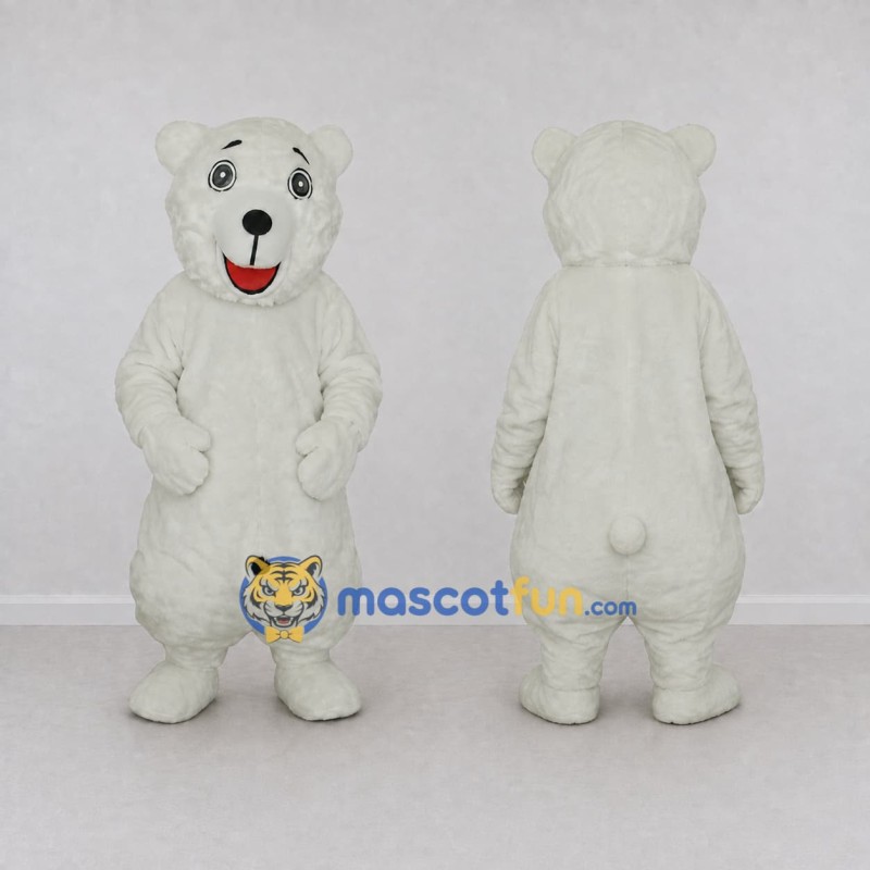 Custom White Polar Bear Mascot Costume Adult Full Body Suit for Winter Events Custom White Polar Bear Mascot Costume Adult Full Body Suit for Winter Events