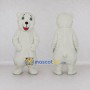 Custom White Polar Bear Mascot Costume Adult Full Body Suit for Winter Events
