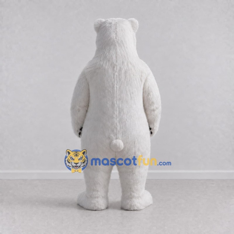 Custom White Polar Bear Mascot Costume Adult Full Body Suit for Winter Events Custom White Polar Bear Mascot Costume Adult Full Body Suit for Winter Events