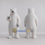 Custom White Polar Bear Mascot Costume Adult Full Body Suit for Winter Events