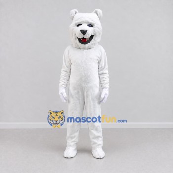 Custom White Polar Bear Mascot Costume Adult Full Body Suit for Winter Events Custom White Polar Bear Mascot Costume Adult Full Body Suit for Winter Events