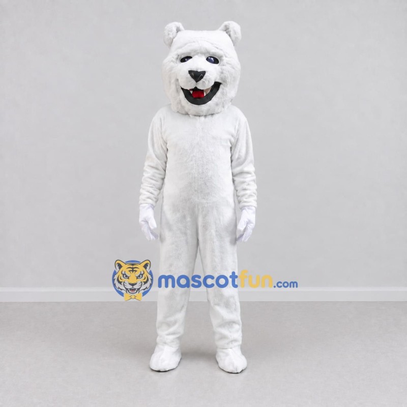 Custom White Polar Bear Mascot Costume Adult Full Body Suit for Winter Events Custom White Polar Bear Mascot Costume Adult Full Body Suit for Winter Events