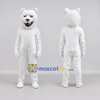 Custom White Polar Bear Mascot Costume Adult Full Body Suit for Winter Events Custom White Polar Bear Mascot Costume Adult Full Body Suit for Winter Events