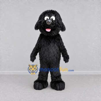 Custom Black Shaggy Dog Mascot Costume Adult Full Body Suit for Pet Events Custom Black Shaggy Dog Mascot Costume Adult Full Body Suit for Pet Events