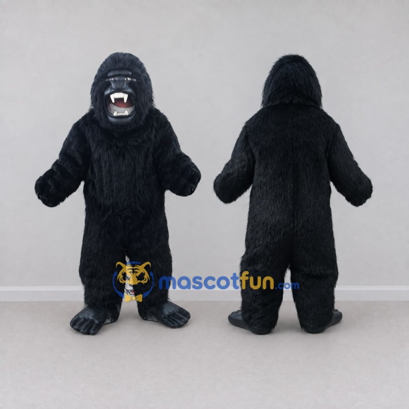 Custom Black Gorilla Mascot Costume Adult Full Body Suit for Wildlife Events Custom Black Gorilla Mascot Costume Adult Full Body Suit for Wildlife Events