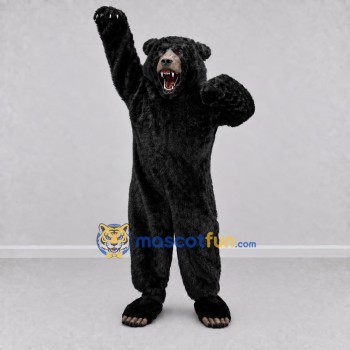 Custom Black Roaring Bear Mascot Costume Adult Full Body Suit for Sports Events