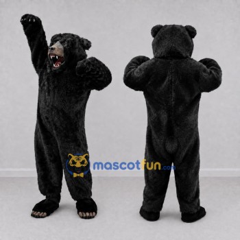 Custom Black Roaring Bear Mascot Costume Adult Full Body Suit for Sports Events