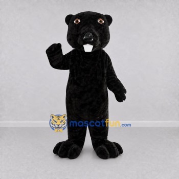 Custom Black Beaver Mascot Costume Adult Full Body Suit for School Events Custom Black Beaver Mascot Costume Adult Full Body Suit for School Events