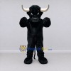 Custom Black Bull Mascot Costume Adult Full Body Suit for Sports Events Custom Black Bull Mascot Costume Adult Full Body Suit for Sports Events