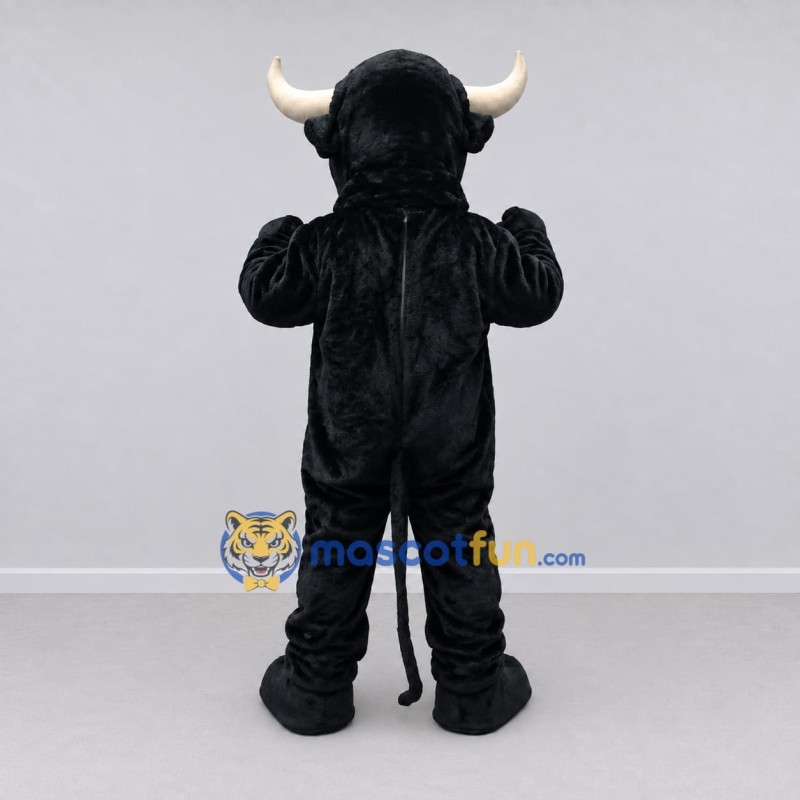 Custom Black Bull Mascot Costume Adult Full Body Suit for Sports Events Custom Black Bull Mascot Costume Adult Full Body Suit for Sports Events