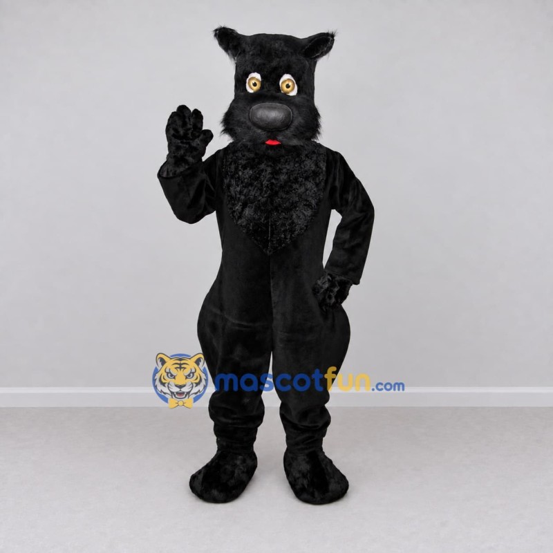 Custom Black Wolf Mascot Costume Adult Full Body Suit for Sports Events Custom Black Wolf Mascot Costume Adult Full Body Suit for Sports Events