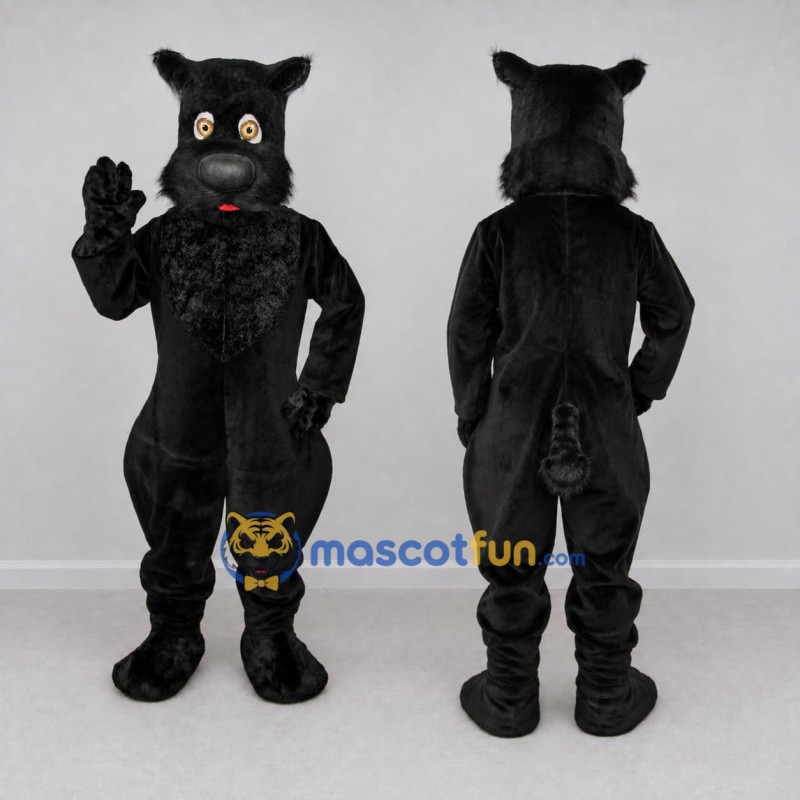 Custom Black Wolf Mascot Costume Adult Full Body Suit for Sports Events Custom Black Wolf Mascot Costume Adult Full Body Suit for Sports Events