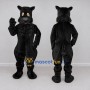 Custom Black Wolf Mascot Costume Adult Full Body Suit for Sports Events