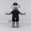 Custom Gray and Black Bear in Sportswear Mascot Costume Adult Full Body Suit for Sports Events Custom Gray and Black Bear in Sportswear Mascot Costume Adult Full Body Suit for Sports Events