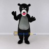 Custom Black and Gray Bear Mascot Costume Adult Full Body Suit for School Events Custom Black and Gray Bear Mascot Costume Adult Full Body Suit for School Events