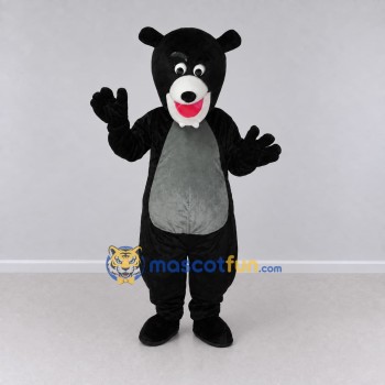 Custom Black and Gray Bear Mascot Costume Adult Full Body Suit for School Events Custom Black and Gray Bear Mascot Costume Adult Full Body Suit for School Events
