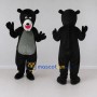 Custom Black and Gray Bear Mascot Costume Adult Full Body Suit for School Events