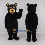 Custom Black and Tan Bear Mascot Costume Adult Full Body Suit for School Events