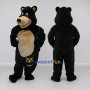 Custom Black and Tan Bear Mascot Costume Adult Full Body Suit for School Events
