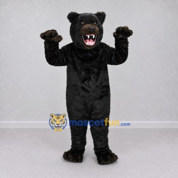Custom Black Roaring Bear Mascot Costume Adult Full Body Suit for Sports Events