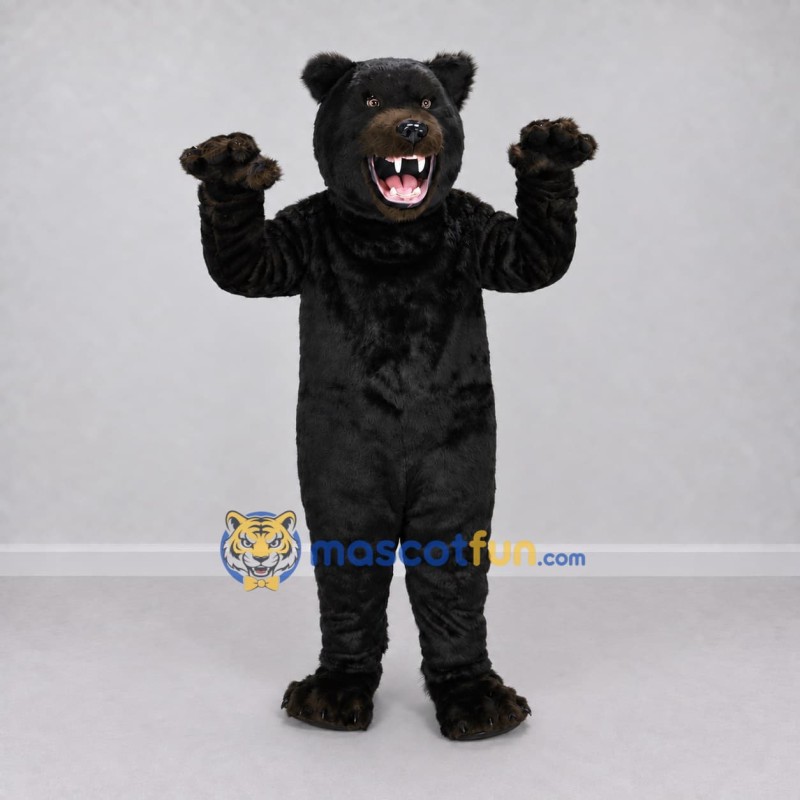 Custom Black Roaring Bear Mascot Costume Adult Full Body Suit for Sports Events Custom Black Roaring Bear Mascot Costume Adult Full Body Suit for Sports Events
