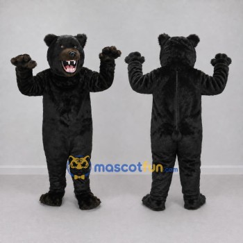 Custom Black Roaring Bear Mascot Costume Adult Full Body Suit for Sports Events