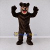 Custom Dark Brown Roaring Wolf Mascot Costume Adult Full Body Suit for Sports Events