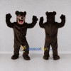 Custom Dark Brown Roaring Wolf Mascot Costume Adult Full Body Suit for Sports Events