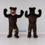 Custom Dark Brown Roaring Wolf Mascot Costume Adult Full Body Suit for Sports Events