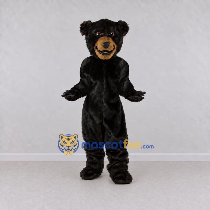 Custom Black and Tan Bear Mascot Costume Adult Full Body Suit for Wildlife Events Custom Black and Tan Bear Mascot Costume Adult Full Body Suit for Wildlife Events