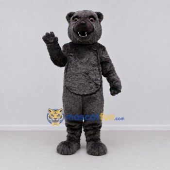 Custom Dark Gray Bear Mascot Costume Adult Full Body Suit for Wildlife Events