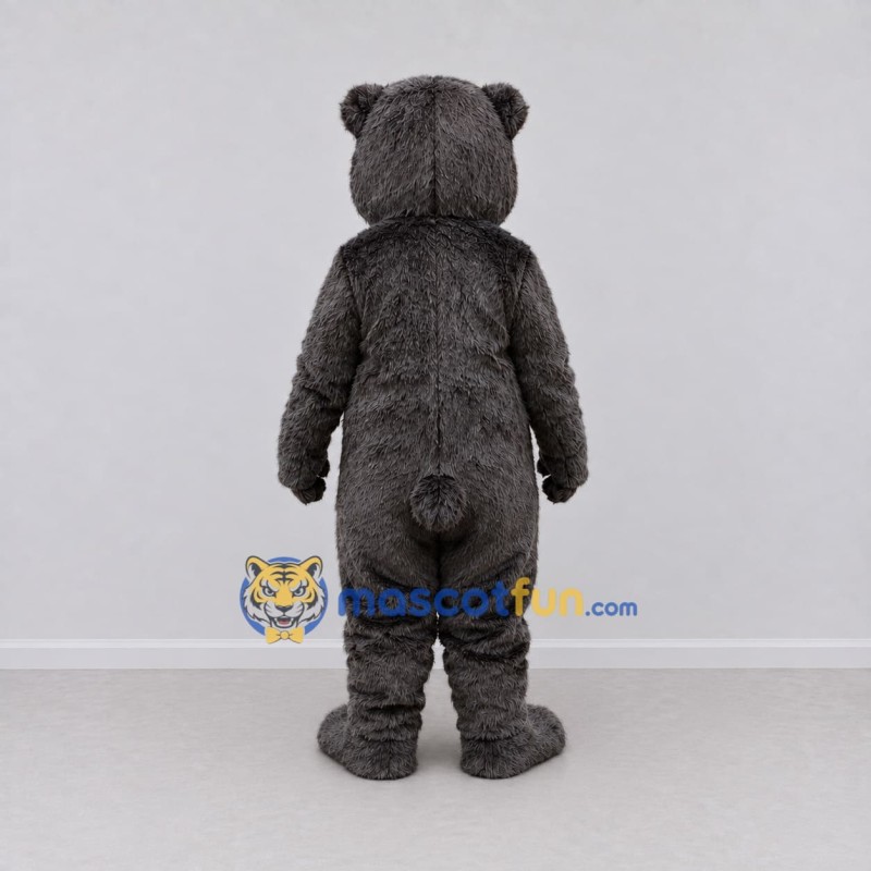 Custom Dark Gray Bear Mascot Costume Adult Full Body Suit for Wildlife Events
