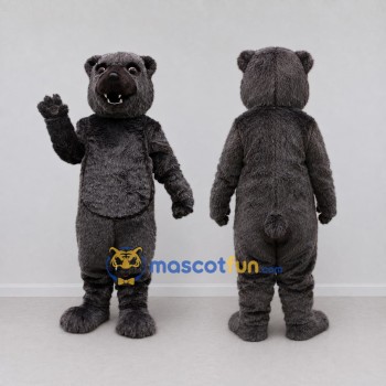 Custom Dark Gray Bear Mascot Costume Adult Full Body Suit for Wildlife Events