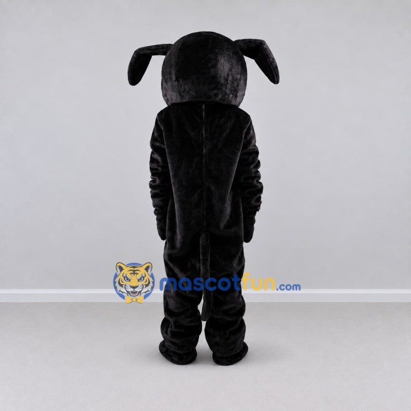 Custom Black Dog Mascot Costume Adult Full Body Suit for Pet Events Custom Black Dog Mascot Costume Adult Full Body Suit for Pet Events