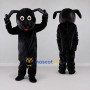 Custom Black Dog Mascot Costume Adult Full Body Suit for Pet Events