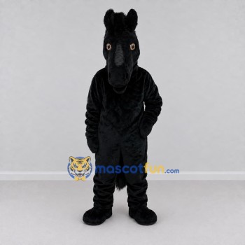 Custom Black Horse Mascot Costume Adult Full Body Suit for Farm Events Custom Black Horse Mascot Costume Adult Full Body Suit for Farm Events