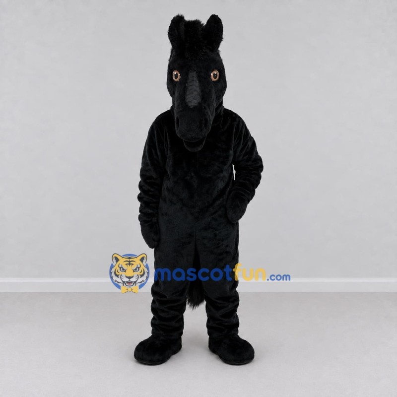 Custom Black Horse Mascot Costume Adult Full Body Suit for Farm Events Custom Black Horse Mascot Costume Adult Full Body Suit for Farm Events