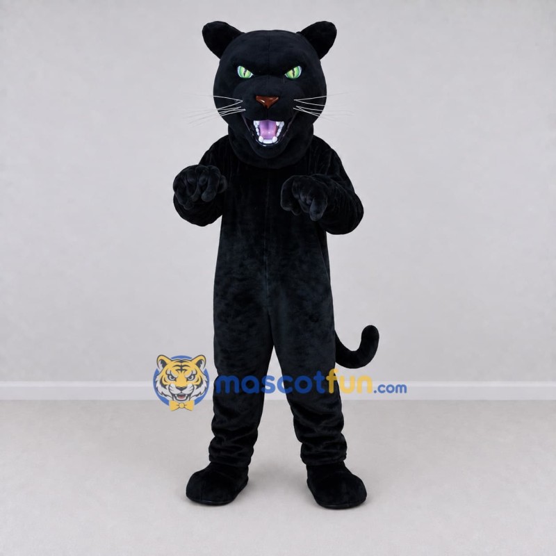 Custom Black Panther Mascot Costume Adult Full Body Suit for Sports Events Custom Black Panther Mascot Costume Adult Full Body Suit for Sports Events