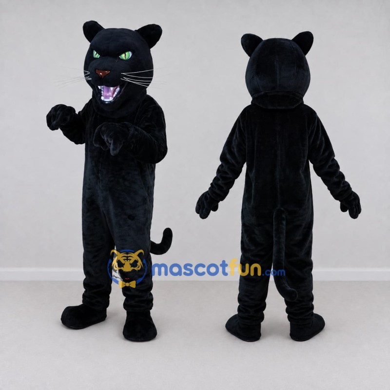 Custom Black Panther Mascot Costume Adult Full Body Suit for Sports Events Custom Black Panther Mascot Costume Adult Full Body Suit for Sports Events