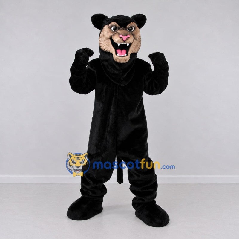 Custom Black and Tan Panther Mascot Costume Adult Full Body Suit for Sports Events Custom Black and Tan Panther Mascot Costume Adult Full Body Suit for Sports Events