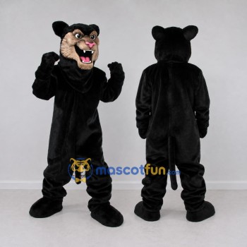 Custom Black and Tan Panther Mascot Costume Adult Full Body Suit for Sports Events