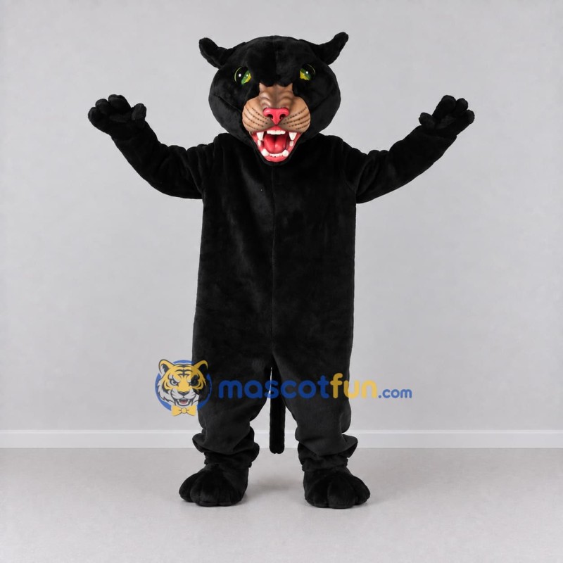 Custom Black and Tan Panther Mascot Costume Adult Full Body Suit for Sports Events Custom Black and Tan Panther Mascot Costume Adult Full Body Suit for Sports Events