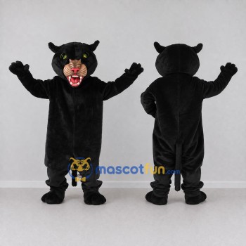 Custom Black and Tan Panther Mascot Costume Adult Full Body Suit for Sports Events